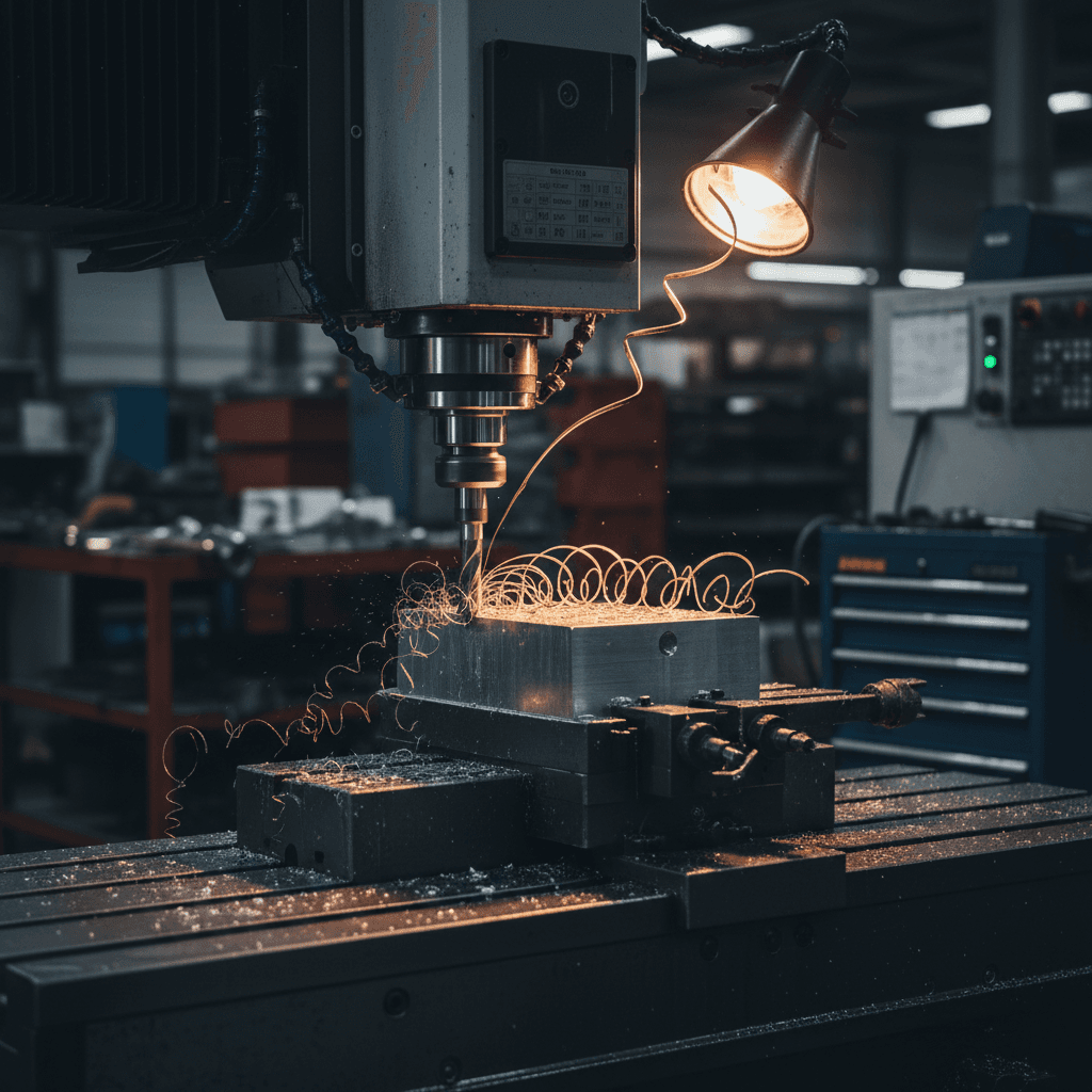 Precision machining in progress