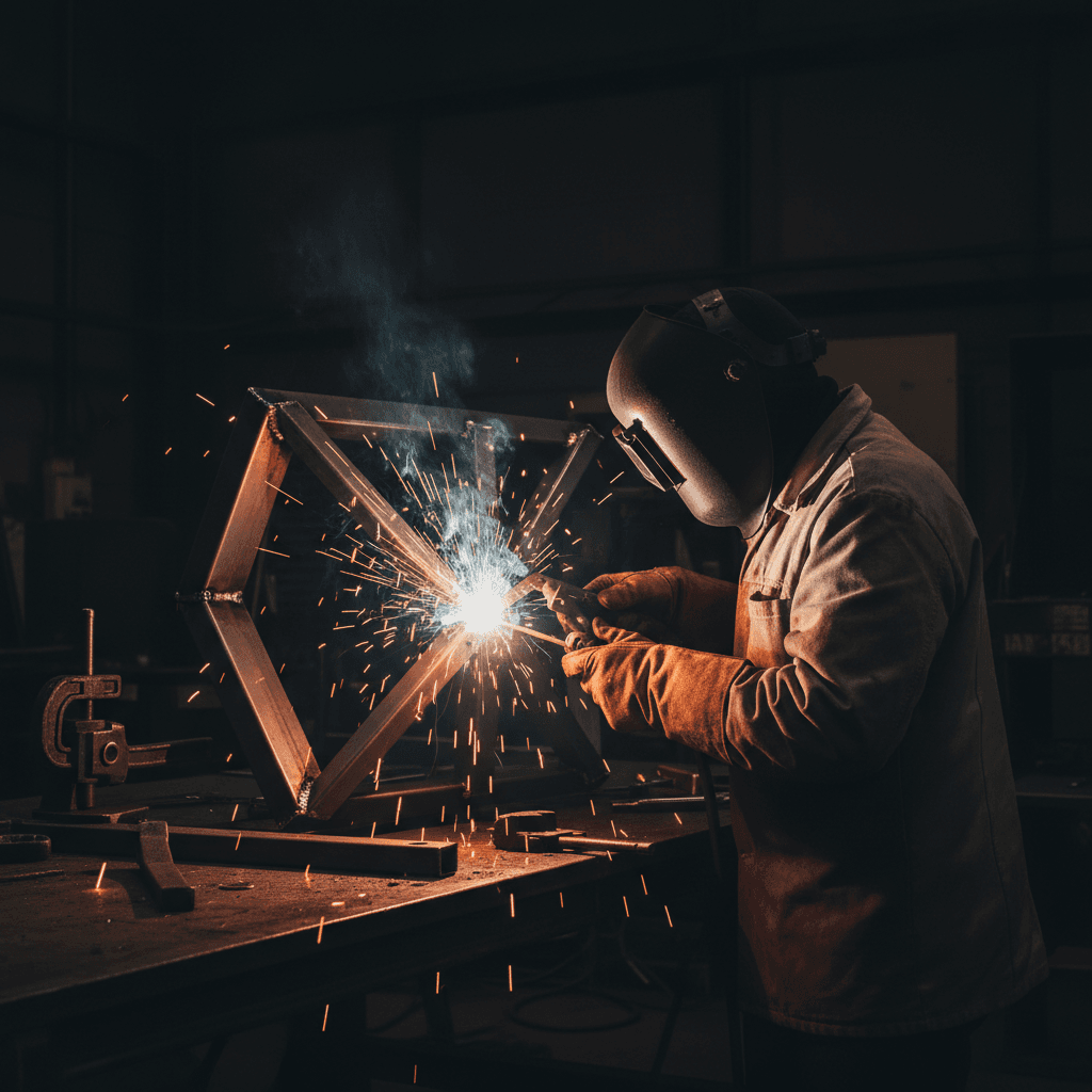 Welded assembly fabrication work