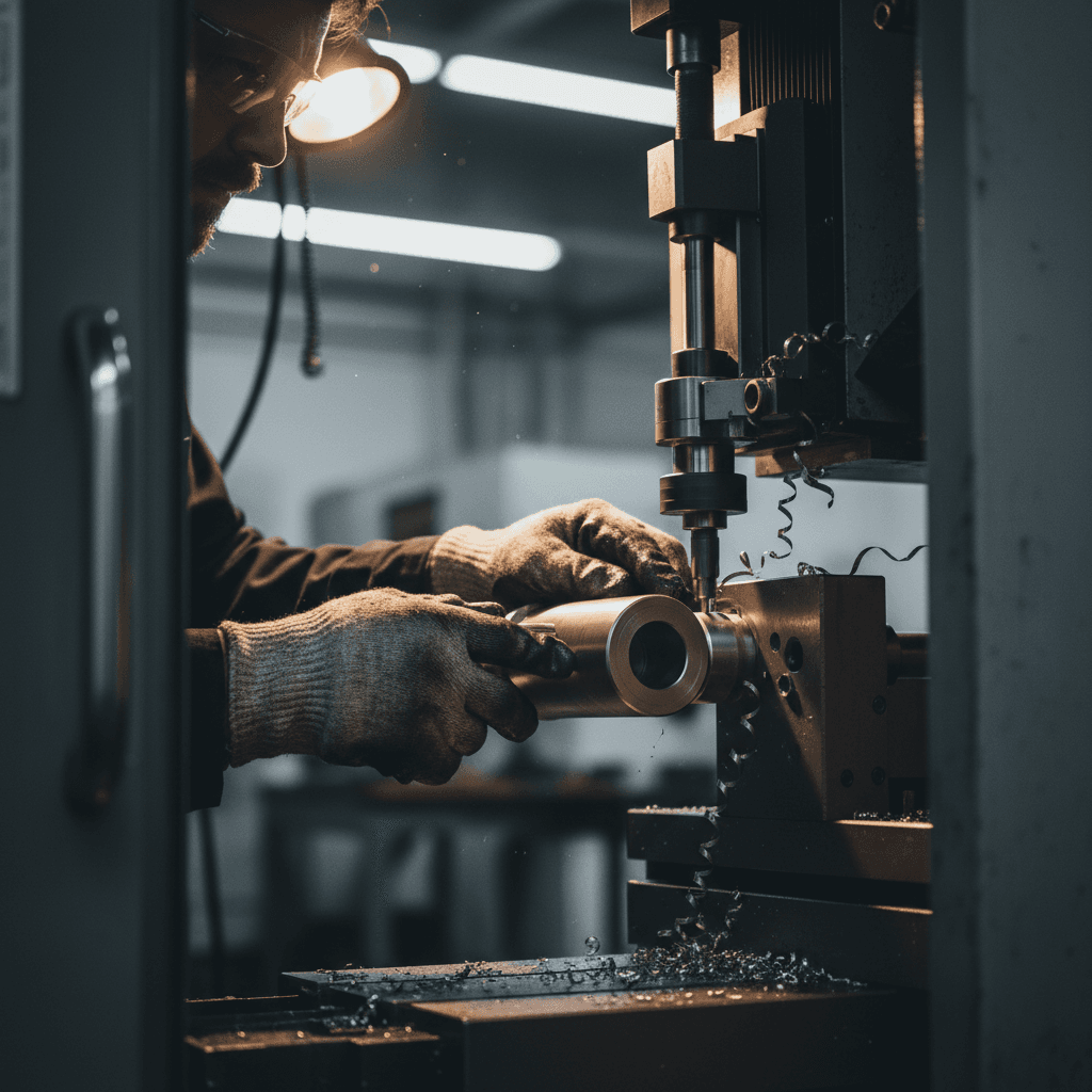 Precision machining of metal component
