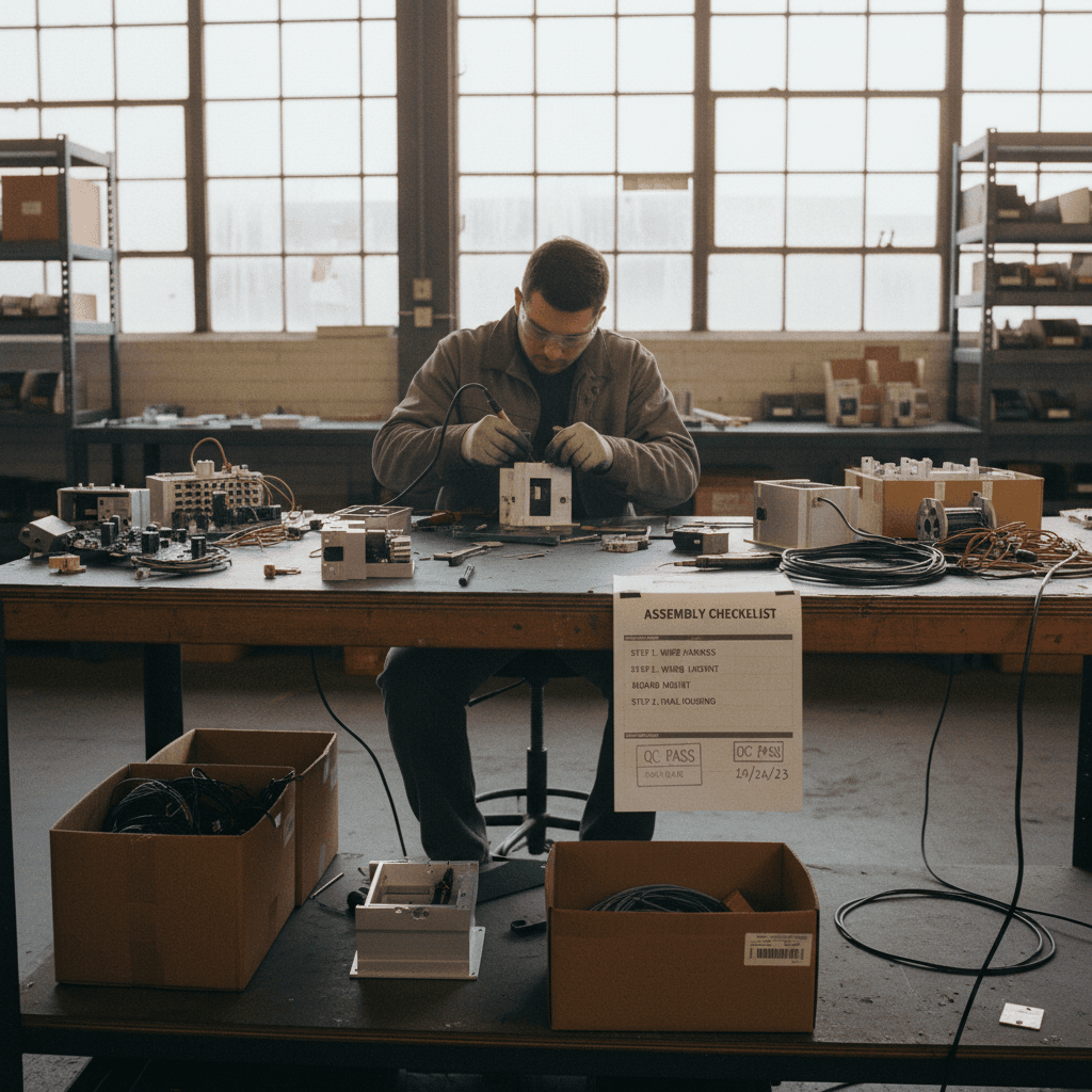 Manufacturing workspace with process documentation