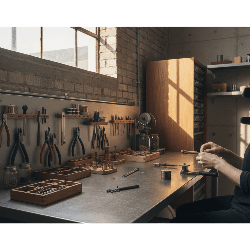 Organized manufacturing workstation